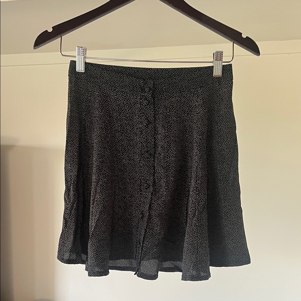 Brandy Melville Black Polkadot Skirt